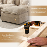 Solid hardwood construction, supports up to 287 lbs