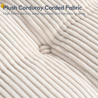 Plush corduroy corded fabric