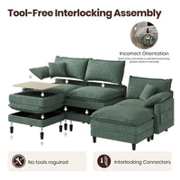 Tool-free interlocking assembly