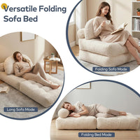 Versatile folding sofa bed — sofa, lounger and bed modes