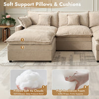 Soft support pillows and high-resilience foam cushions