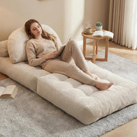 Unfolded flat as a bed