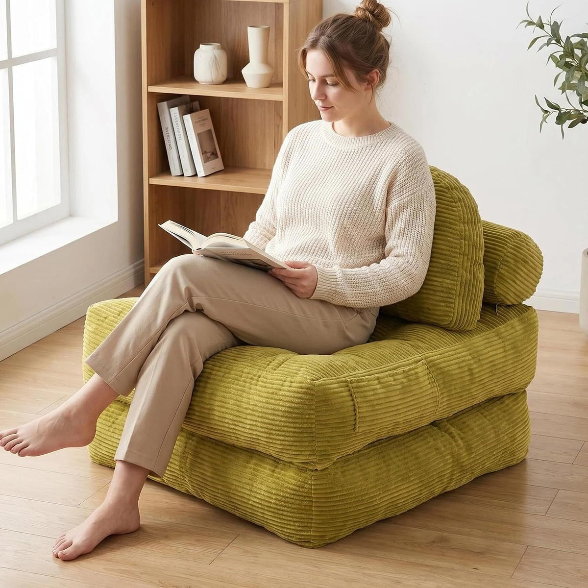 Sofa by day, bed by night.