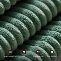 Soft, skin-friendly corduroy fabric close-up